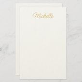 Professional Classical Minimalist Plain Own Name Briefpapier (Vorne/Hinten)