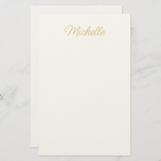 Professional Classical Minimalist Plain Own Name Briefpapier (Vorne/Hinten)