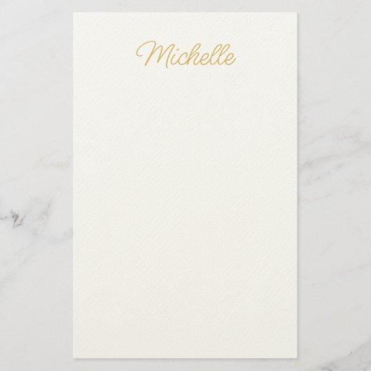 Professional Classical Minimalist Plain Own Name Briefpapier (Vorderseite)