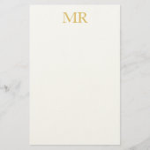 Professional Classical Monogram Minimalist Plain Briefpapier (Vorderseite)