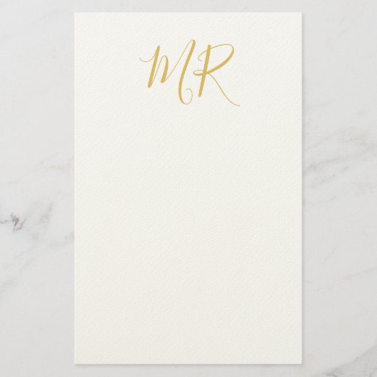 Professional Classical Monogram Minimalist Plain Briefpapier (Vorderseite)