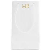 Professional Classical Monogram Minimalist Plain Kleine Geschenktüte (Vorderseite)
