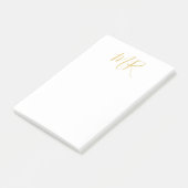 Professional Classical Monogram Minimalist Plain Post-it Klebezettel (angewinkelt)