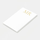 Professional Classical Monogram Minimalist Plain Post-it Klebezettel (angewinkelt)