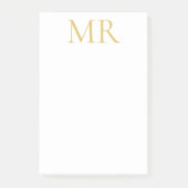 Professional Classical Monogram Minimalist Plain Post-it Klebezettel (Vorderseite)