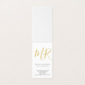 Professional Classical Monogram Minimalist Plain Visitenkarten (Außenseite Aufgefaltet)