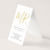 Professional Classical Monogram Minimalist Plain Visitenkarten (Vorderseite)