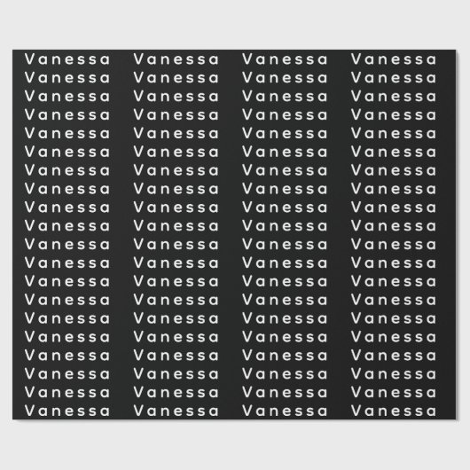 Professional classical plain name custom black geschenkpapier (Flach)
