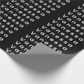 Professional classical plain name custom black geschenkpapier (Ecke)