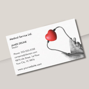 Professional Clean Medical Doctor Business Card Visitenkarte