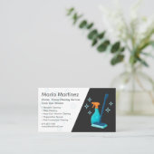 Professional Cleaning Service Black Visitenkarte (Stehend Vorderseite)