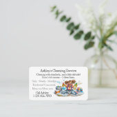 Professional Cleaning Service Design Visitenkarte (Stehend Vorderseite)