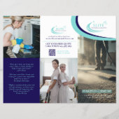 Professional cleaning services leaflet aqua blue flyer (Hinten)