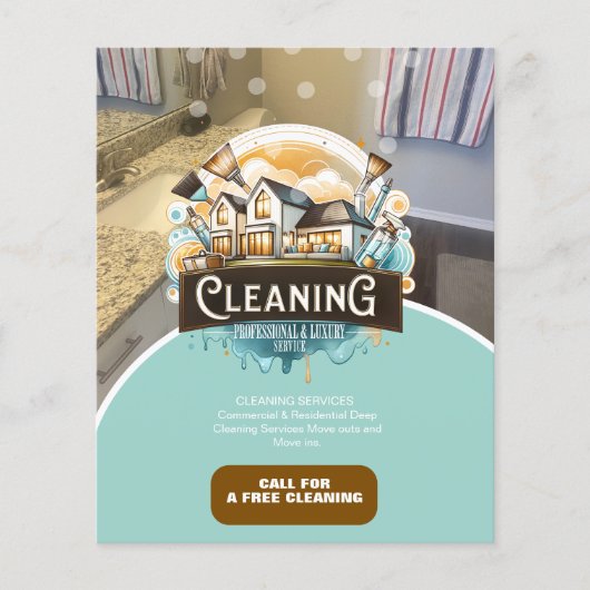 Professional Cleaning Services Logo Flyer (Vorne)