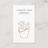 Professional Cleaning Services Logo Modern Boho Visitenkarte (Vorderseite)