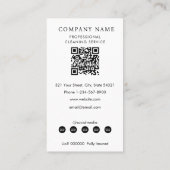Professional Cleaning Services Logo Modern White Visitenkarte (Rückseite)