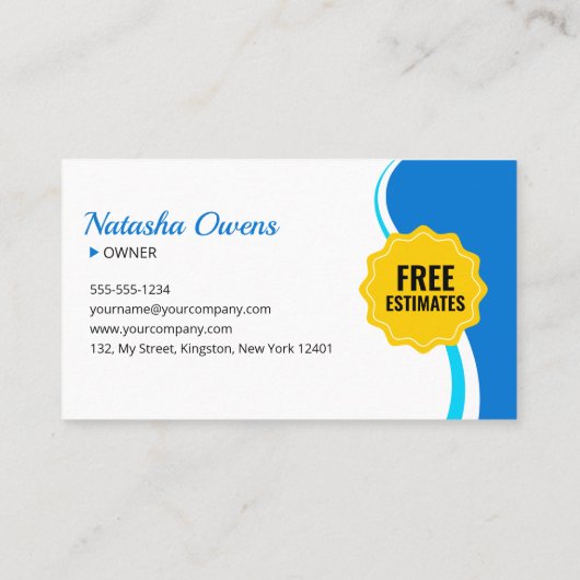 Professional Cleaning Services Maid House Keeper Visitenkarte (Rückseite)