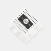 Professional Coffee Shop Personalized Logo Black  Serviette (Ecke)