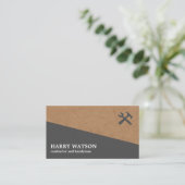 Professional Construction Contractor & Handyman Visitenkarte (Stehend Vorderseite)