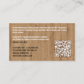 Professional Construction Handyman Carpenter Visitenkarte (Rückseite)