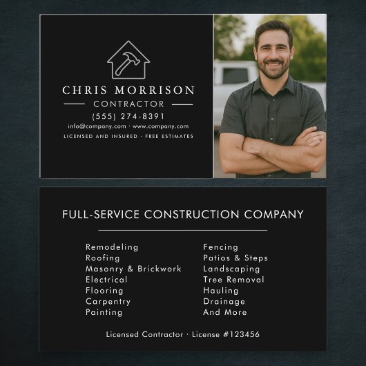 Professional Contractor Photo Visitenkarte