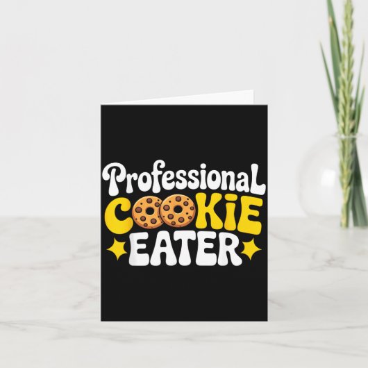 Professional Cookie Eater Cookie Lover Chocolate C Karte (Vorderseite)