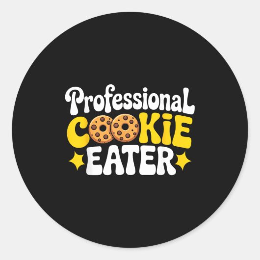 Professional Cookie Eater Cookie Lover Chocolate C Runder Aufkleber (Vorderseite)