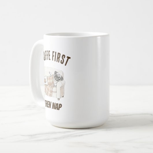 Professional Couch Tester – Cozy Paws Collection Kaffeetasse (Vorderseite Links)