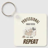 Professional Couch Tester – Cozy Paws Collection Schlüsselanhänger (Vorderseite)