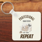 Professional Couch Tester – Cozy Paws Collection Schlüsselanhänger (Vorderseite)