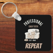 Professional Couch Tester – Cozy Paws Collection Schlüsselanhänger (Vorderseite)