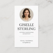 Professional CPA Accountant Photo QR Code Visitenkarte (Vorderseite)