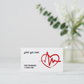 Professional CPR Instructor Business Cards with QR Visitenkarte (Stehend Vorderseite)
