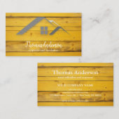 Professional Custom Black Building Construction  Visitenkarte (Vorne/Hinten)