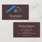 Professional Custom Black Building Construction Visitenkarte (Vorne/Hinten)