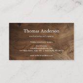 Professional Custom Black Building Construction Visitenkarte (Rückseite)