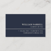 Professional Custom Business Card Blue-black Cream Visitenkarte (Vorderseite)