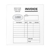 Professional custom business invoice notizblock (Vorderseite)