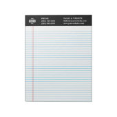 Professional Custom Business Logo Black Notepad  Notizblock (Rotiert)
