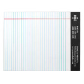 Professional Custom Business Logo Black Notepad  Notizblock (Vorderseite)
