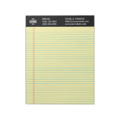 Professional Custom Business Logo Black Notepad  Notizblock (Rotiert)