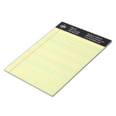Professional Custom Business Logo Black Notepad  Notizblock (angewinkelt)