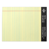 Professional Custom Business Logo Black Notepad  Notizblock (Vorderseite)