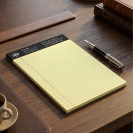 Professional Custom Business Logo Black Notepad  Notizblock
