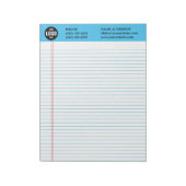 Professional Custom Business Logo Blue Notepad  Notizblock (Rotiert)