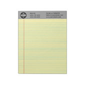 Professional Custom Business Logo Grey Notepad  Notizblock (Rotiert)