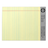 Professional Custom Business Logo Grey Notepad  Notizblock (Vorderseite)
