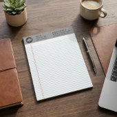 Professional Custom Business Logo Grey Notepad  Notizblock