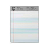 Professional Custom Business Logo Grey Notepad  Notizblock (Rotiert)