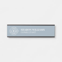 Professional Custom Business Logo Job Dusty Blue Türschild